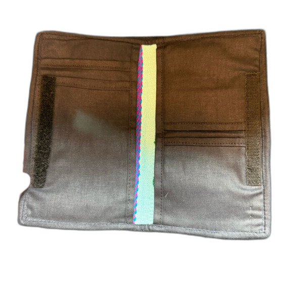 Guatemalan Boho Fabric Wallet Island Palm Tree Beach Money Organizer - Picture 4 of 4